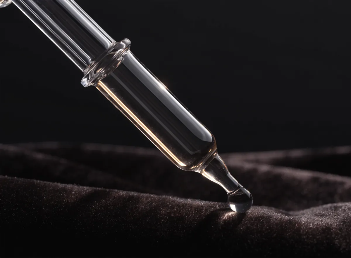 Jeringa cosmética de precisión, representando toxina botulínica